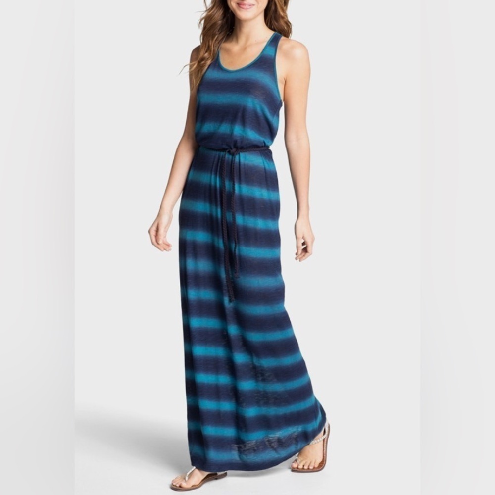 💥Caslon Navy and Blue Sleeveless Sundress Maxi M